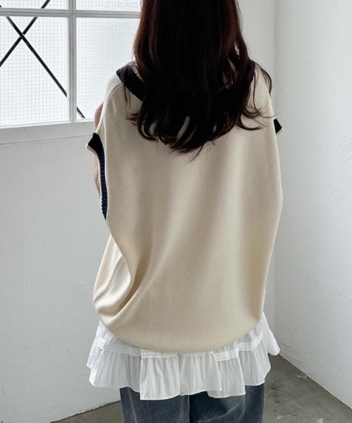 archives(アルシーヴ)の「ラインミドルベスト(ベスト・レディース・ブラック/アイボリー/ネイビー/グレー・MEDIUM)」の15枚目の写真