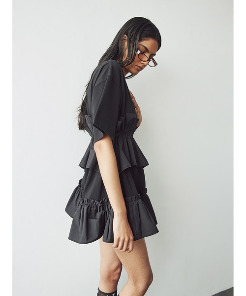 SORIN（ソリン ）の「Asynmentry Ruffled T-shirt（Tシャツ