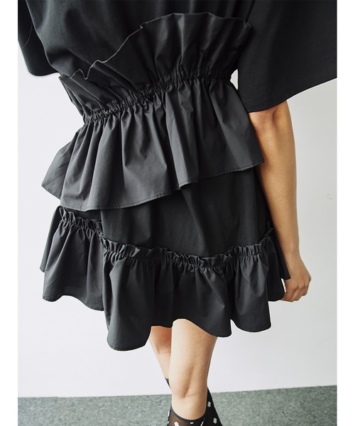 SORIN（ソリン ）の「Asynmentry Ruffled T-shirt（Tシャツ/カットソー