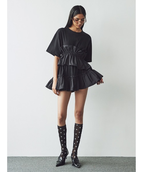 セール】Asynmentry Ruffled T-shirt（Tシャツ/カットソー