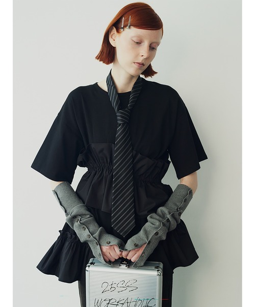 SORIN（ソリン ）の「Asynmentry Ruffled T-shirt（Tシャツ