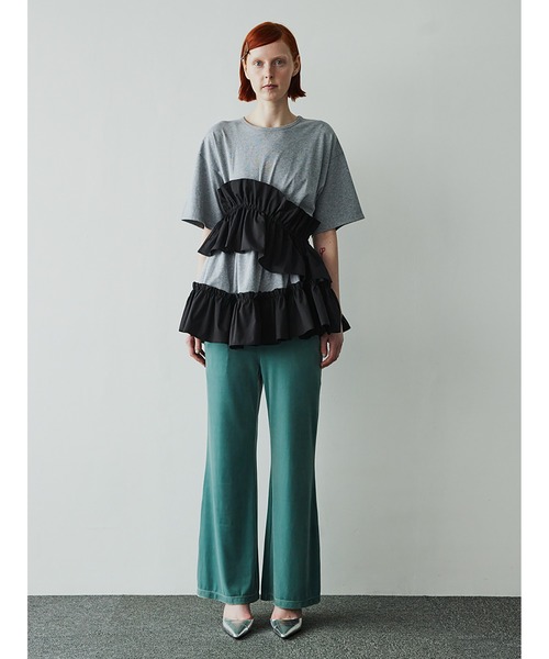 トップス SORIN Asynmentry Ruffled T-shirt Asynmentry Ruffled T-shirt（カットソー/Tシャツ）｜SORIN