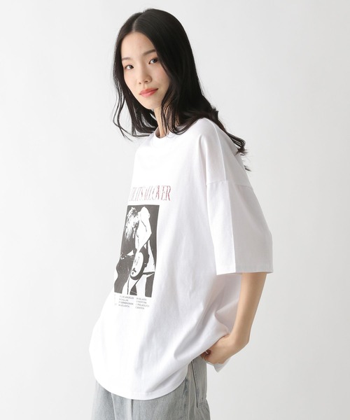 Heather(ヘザー)の「WEB限定 ヴィンテージプリントTEE 497424(Tシャツ/カットソー・レディース・オフホワイト/スミクロ/オートミール・FREE)」の5枚目の写真
