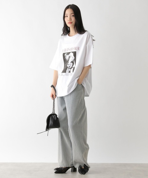 Heather(ヘザー)の「WEB限定 ヴィンテージプリントTEE 497424(Tシャツ/カットソー・レディース・オフホワイト/スミクロ/オートミール・FREE)」の8枚目の写真