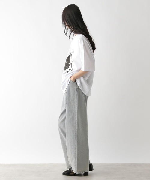 Heather(ヘザー)の「WEB限定 ヴィンテージプリントTEE 497424(Tシャツ/カットソー・レディース・オフホワイト/スミクロ/オートミール・FREE)」の9枚目の写真