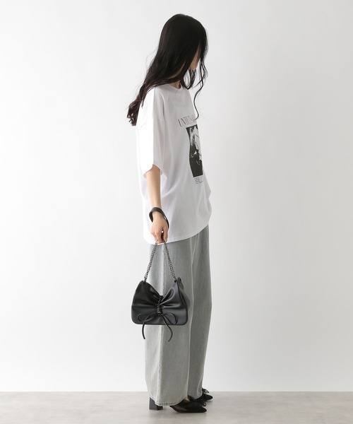 Heather(ヘザー)の「WEB限定 ヴィンテージプリントTEE 497424(Tシャツ/カットソー・レディース・オフホワイト/スミクロ/オートミール・FREE)」の11枚目の写真