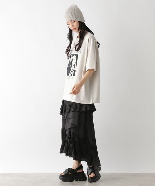 Heather(ヘザー)の「WEB限定 ヴィンテージプリントTEE 497424(Tシャツ/カットソー・レディース・オフホワイト/スミクロ/オートミール・FREE)」の22枚目の写真