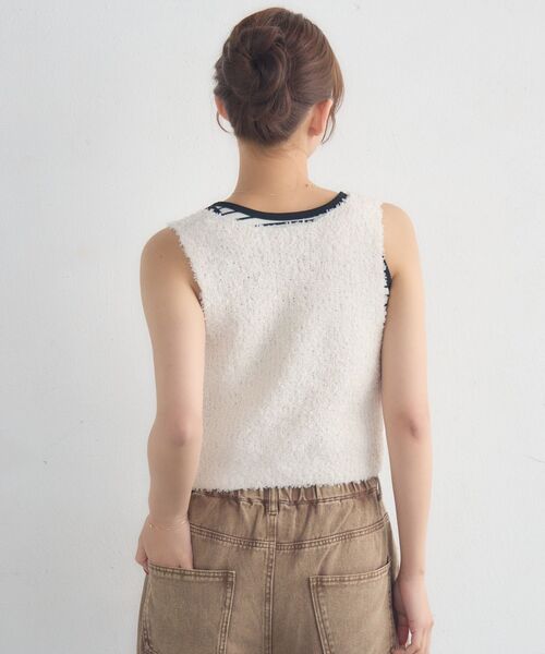 RETRO GIRL(レトロガール)の「リボンヤーンベスト(ベスト・レディース・ナチュラル/ライトグレー/ブラック・FREE)」の15枚目の写真