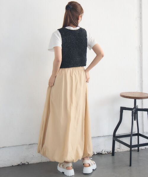 RETRO GIRL(レトロガール)の「リボンヤーンベスト(ベスト・レディース・ナチュラル/ライトグレー/ブラック・FREE)」の19枚目の写真