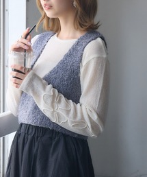 RETRO GIRL | リボンヤーンベスト(ベスト)