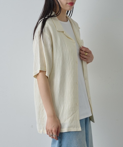 COLONY 2139（コロニートゥーワンスリーナイン）の「楊柳ジャガード半袖シャツ（シャツ/ブラウス・メンズ・ホワイト/ブラック・MEDIUM/LARGE）」の8枚目の写真