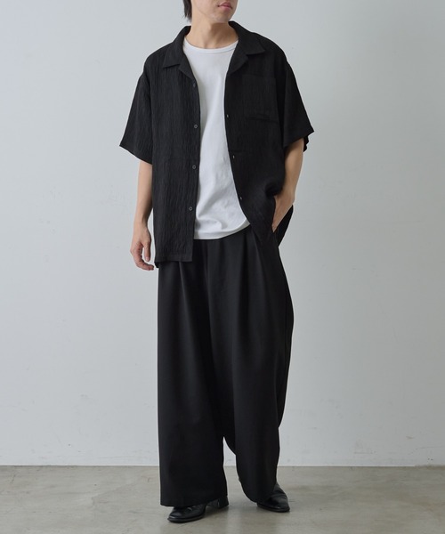 COLONY 2139（コロニートゥーワンスリーナイン）の「楊柳ジャガード半袖シャツ（シャツ/ブラウス・メンズ・ホワイト/ブラック・MEDIUM/LARGE）」の11枚目の写真