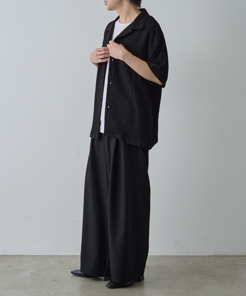 COLONY 2139（コロニートゥーワンスリーナイン）の「楊柳ジャガード半袖シャツ（シャツ/ブラウス・メンズ・ホワイト/ブラック・MEDIUM/LARGE）」の12枚目の写真