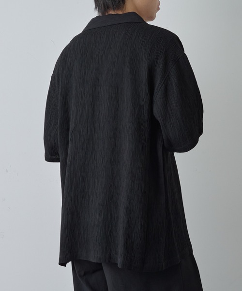 COLONY 2139（コロニートゥーワンスリーナイン）の「楊柳ジャガード半袖シャツ（シャツ/ブラウス・メンズ・ホワイト/ブラック・MEDIUM/LARGE）」の5枚目の写真