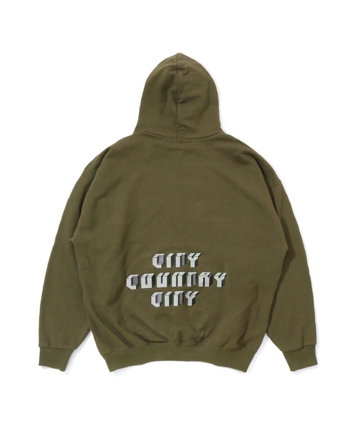 CITY COUNTRY CITY EMBROIDERED LOGO ZIP UP COTTON CCC-233C003