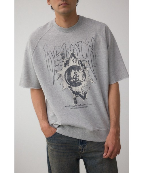 AZUL by moussy(アズールバイマウジー)の「カットオフスウェットTEE(Tシャツ/カットソー・メンズ・ライトブラック/クリアレッド/杢グレー・MEDIUM/LARGE)」の1枚目の写真
