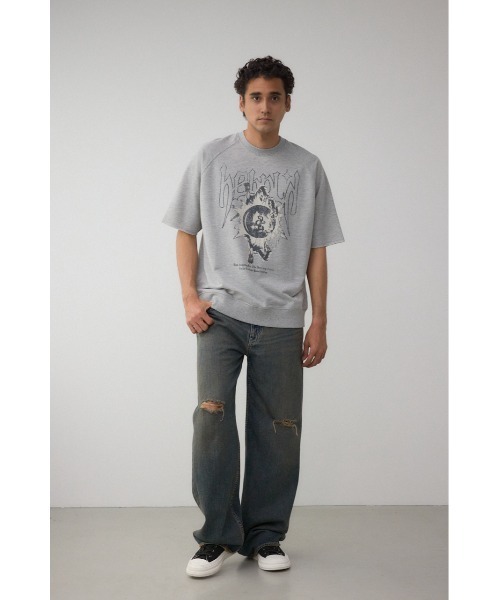 AZUL by moussy(アズールバイマウジー)の「カットオフスウェットTEE(Tシャツ/カットソー・メンズ・ライトブラック/クリアレッド/杢グレー・MEDIUM/LARGE)」の21枚目の写真