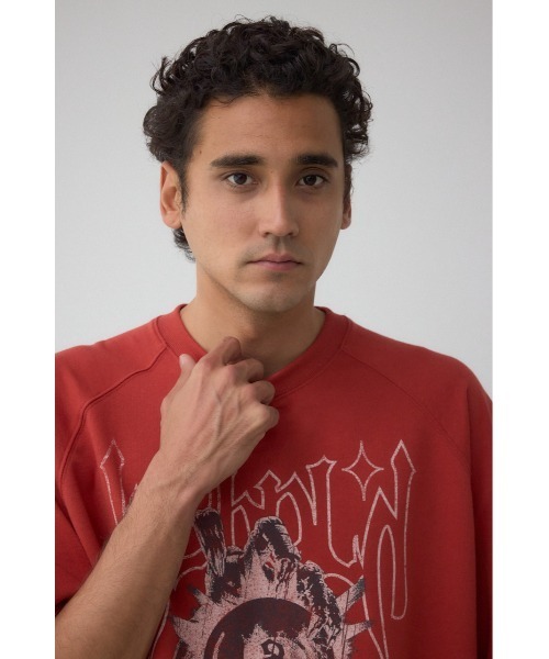 AZUL by moussy(アズールバイマウジー)の「カットオフスウェットTEE(Tシャツ/カットソー・メンズ・ライトブラック/クリアレッド/杢グレー・MEDIUM/LARGE)」の13枚目の写真
