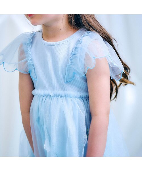 セール】【ジュニア対応】シェルモチーフチュールワンピース セール】【ジュニア対応】シェルモチーフチュールワンピース