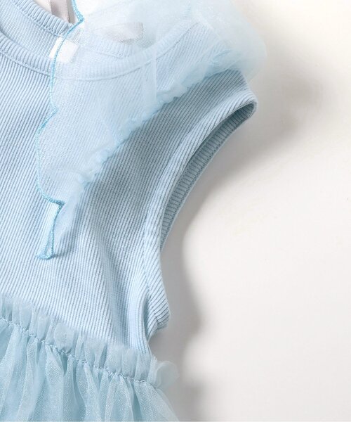 apres les cours（アプレレクール）の「【ジュニア対応】シェルモチーフチュールワンピース（ワンピース・キッズ・アイボリー/サックスブルー・80/90/100/110/120/130/140）」の16枚目の写真