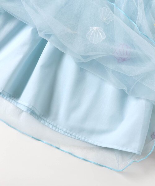 apres les cours（アプレレクール）の「【ジュニア対応】シェルモチーフチュールワンピース（ワンピース・キッズ・アイボリー/サックスブルー・80/90/100/110/120/130/140）」の18枚目の写真