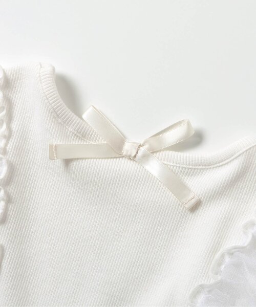 apres les cours（アプレレクール）の「【ジュニア対応】シェルモチーフチュールワンピース（ワンピース・キッズ・アイボリー/サックスブルー・80/90/100/110/120/130/140）」の15枚目の写真