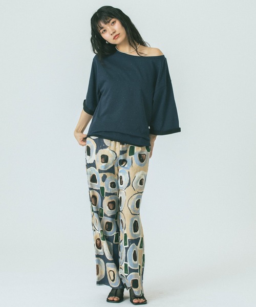 ROSE BUD（ローズバッド）の「【WEB・一部店舗限定】COLOR NEP OFF-SHOULDER TOP（Tシャツ/カットソー・レディース・ホワイト/グレー/ネイビー・ONE SIZE）」の20枚目の写真