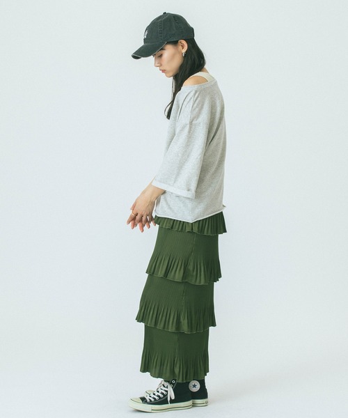 ROSE BUD（ローズバッド）の「【WEB・一部店舗限定】COLOR NEP OFF-SHOULDER TOP（Tシャツ/カットソー・レディース・ホワイト/グレー/ネイビー・ONE SIZE）」の10枚目の写真