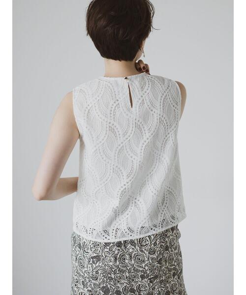 Te chichi CLASSIC（テチチクラシック）の「ウェーブケミカルレースノースリブラウス（セットアップ可）《2025summer catalog item》（シャツ/ブラウス・レディース・オフホワイト・F）」の8枚目の写真