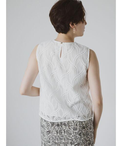 Te chichi CLASSIC（テチチクラシック）の「ウェーブケミカルレースノースリブラウス（セットアップ可）《2025summer catalog item》（シャツ/ブラウス・レディース・オフホワイト・F）」の9枚目の写真