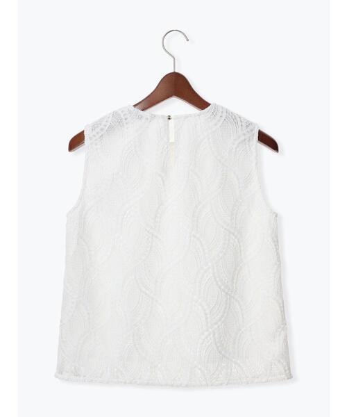 Te chichi CLASSIC（テチチクラシック）の「ウェーブケミカルレースノースリブラウス（セットアップ可）《2025summer catalog item》（シャツ/ブラウス・レディース・オフホワイト・F）」の12枚目の写真