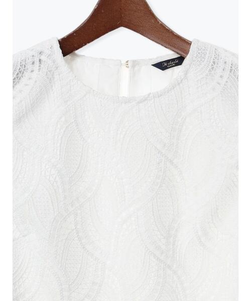 Te chichi CLASSIC（テチチクラシック）の「ウェーブケミカルレースノースリブラウス（セットアップ可）《2025summer catalog item》（シャツ/ブラウス・レディース・オフホワイト・F）」の13枚目の写真