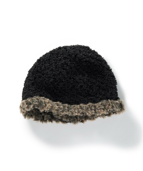 Fluffy-trim Mesh Knit Cap（ニットキャップ/ビーニー