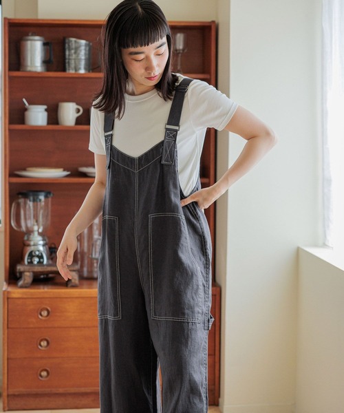niko and FINEリネンツイルサロペット セール】FINEリネンツイルサロペット（サロペット