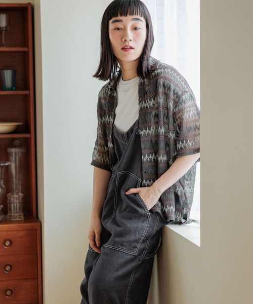 niko and（ニコアンド）の「FINEリネンツイルサロペット