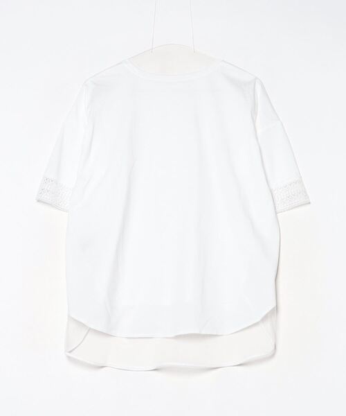 セール】Anna Nicola レース切り替え半袖カットソー（Tシャツ