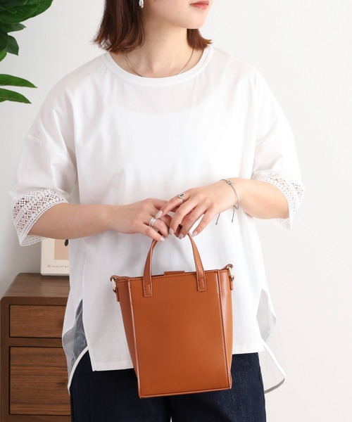 tシャツ Anna Nicola 配色切替えプルオーバー レディース アンナニコラ Anna Nicola 切替えプルオーバー （モカ