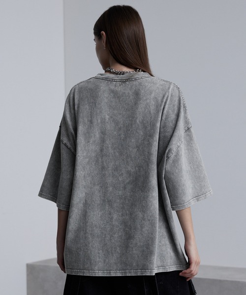 cussil（クシル）の「【cussil/クシル】硫化スノー加工ヴィンテージグラフィックプリント半袖Tシャツ（Tシャツ/カットソー・メンズ・ブラック系1/グレー系1/ブラック系2・S/M/L）」の7枚目の写真