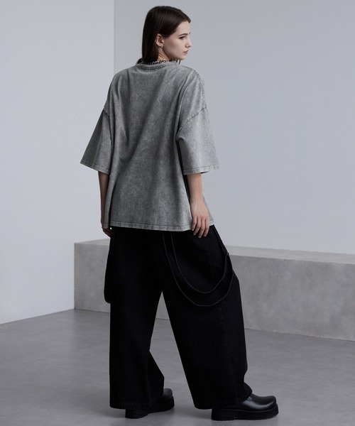 cussil（クシル）の「【cussil/クシル】硫化スノー加工ヴィンテージグラフィックプリント半袖Tシャツ（Tシャツ/カットソー・メンズ・ブラック系1/グレー系1/ブラック系2・S/M/L）」の16枚目の写真