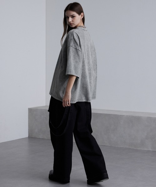 cussil（クシル）の「【cussil/クシル】硫化スノー加工ヴィンテージグラフィックプリント半袖Tシャツ（Tシャツ/カットソー・メンズ・ブラック系1/グレー系1/ブラック系2・S/M/L）」の17枚目の写真