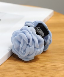 アネモネリボン(ブルー系)♡ベビーヘアクリップ ヘアゴム