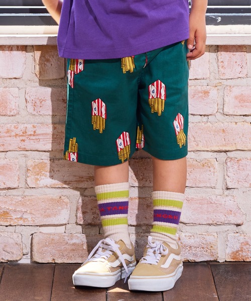 MARKEY'S(マーキーズ)の「総柄プリントショートパンツ(その他パンツ・キッズ・オフホワイト/マルチ/グリーン/チャコール・80/90/95/100/110/120/130/140/150)」の3枚目の写真