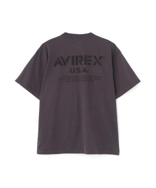 AVIREX(アヴィレックス)の「MIL. STENCIL OFFICIAL LOGO T-SHIRT / ステンシル オフィシャルロゴ 半袖Tシャツ / AVIREX / アヴィレックス(Tシャツ/カットソー・メンズ・ブラック/ナチュラル/オリーブ系・M/L/2XL/XL)」の7枚目の写真