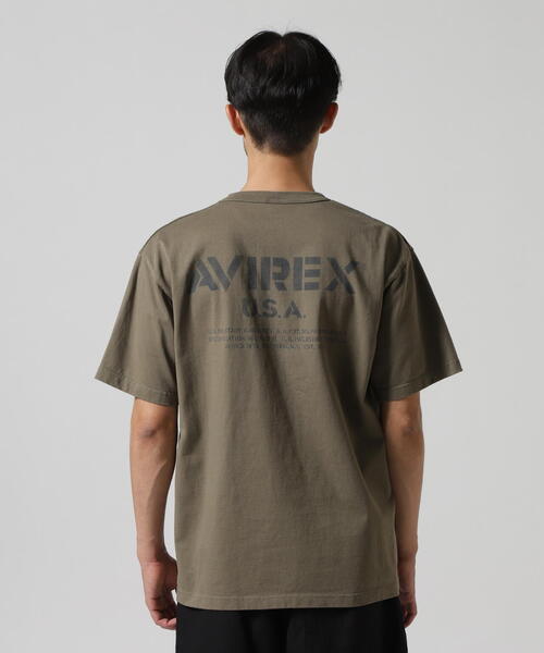 AVIREX(アヴィレックス)の「MIL. STENCIL OFFICIAL LOGO T-SHIRT / ステンシル オフィシャルロゴ 半袖Tシャツ / AVIREX / アヴィレックス(Tシャツ/カットソー・メンズ・ブラック/ナチュラル/オリーブ系・M/L/2XL/XL)」の13枚目の写真