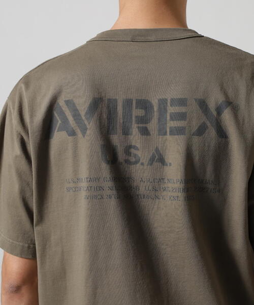 AVIREX(アヴィレックス)の「MIL. STENCIL OFFICIAL LOGO T-SHIRT / ステンシル オフィシャルロゴ 半袖Tシャツ / AVIREX / アヴィレックス(Tシャツ/カットソー・メンズ・ブラック/ナチュラル/オリーブ系・M/L/2XL/XL)」の17枚目の写真