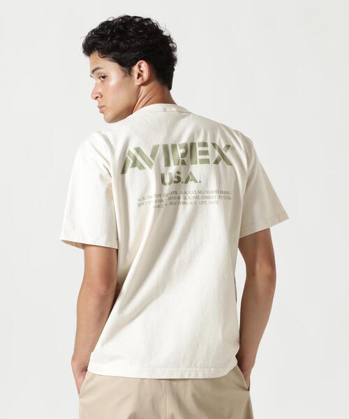 AVIREX(アヴィレックス)の「MIL. STENCIL OFFICIAL LOGO T-SHIRT / ステンシル オフィシャルロゴ 半袖Tシャツ / AVIREX / アヴィレックス(Tシャツ/カットソー・メンズ・ブラック/ナチュラル/オリーブ系・M/L/2XL/XL)」の21枚目の写真