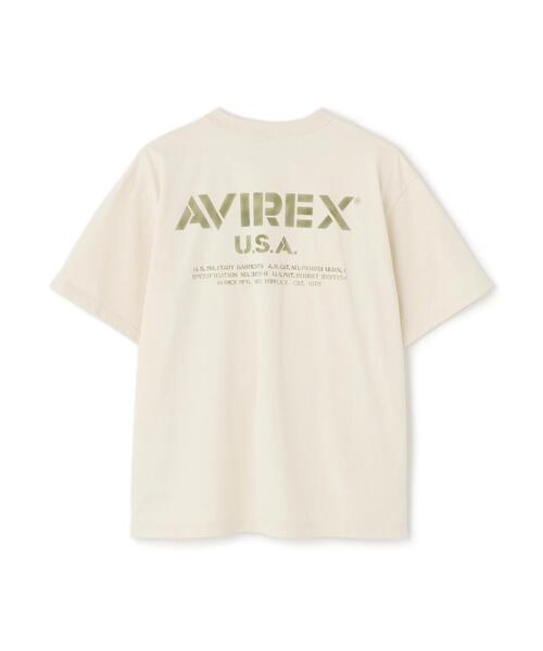 AVIREX(アヴィレックス)の「MIL. STENCIL OFFICIAL LOGO T-SHIRT / ステンシル オフィシャルロゴ 半袖Tシャツ / AVIREX / アヴィレックス(Tシャツ/カットソー・メンズ・ブラック/ナチュラル/オリーブ系・M/L/2XL/XL)」の6枚目の写真