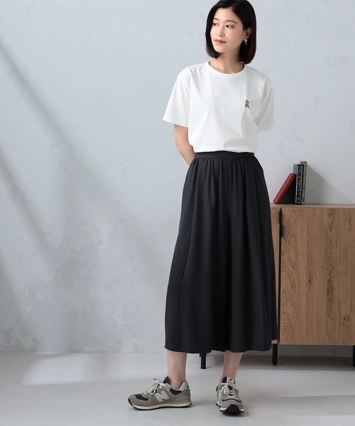 GALLORIA(ギャローリア)の「ムーミン ワンポイント刺繍Tシャツ(Tシャツ/カットソー・レディース・ホワイト系その他/ネイビー/オフホワイト/チャコールグレー・S/M/L/LL)」の5枚目の写真