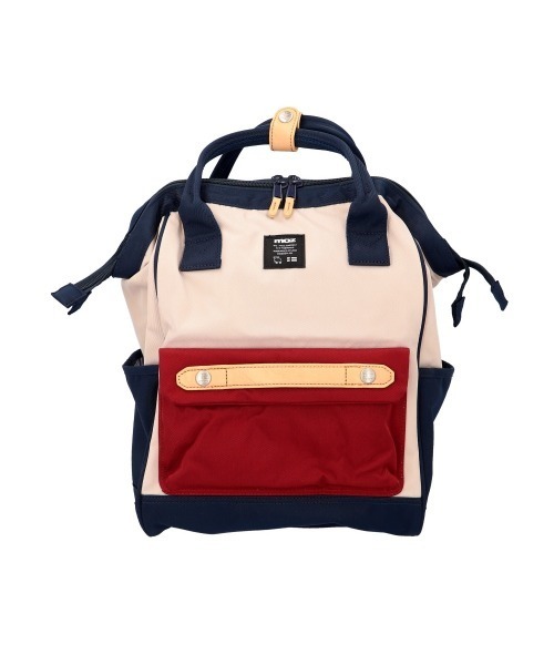 moz（モズ）の「moz モズ ZZCI-07L 軽量がま口リュック（バックパック/リュック・レディース・ブラック/トリコロール・FREE）」の2枚目の写真