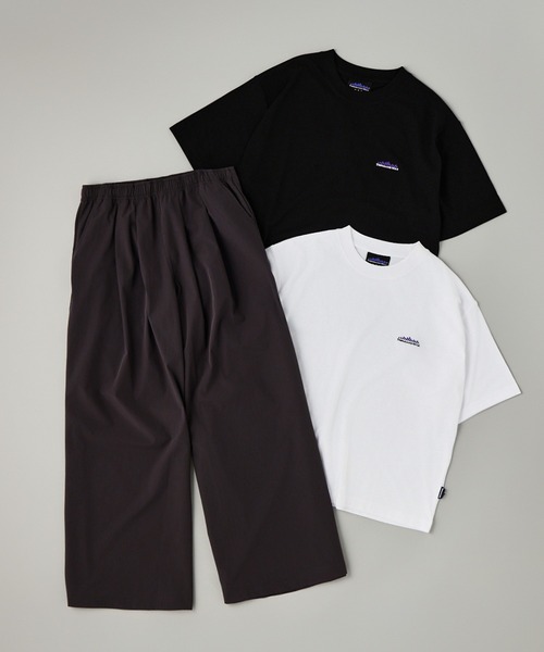 セット Tシャツ&ショーツ T-ADJUST-SLITS-R17 T-shirt with tonal logo embroidery